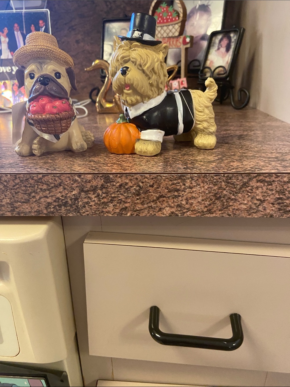 Decorative Resin Dog Figurine in Tan and Black - Home Accents